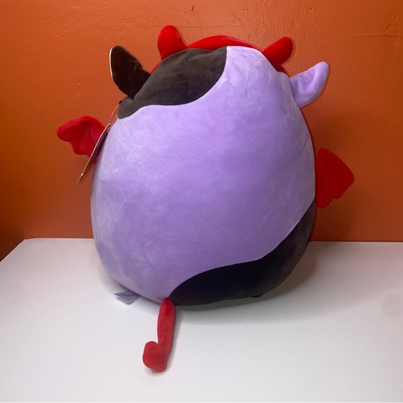 Halloween Squishmallow Alexie the Devil Cow Eating Candy Corn 12” - Picture 5 of 10